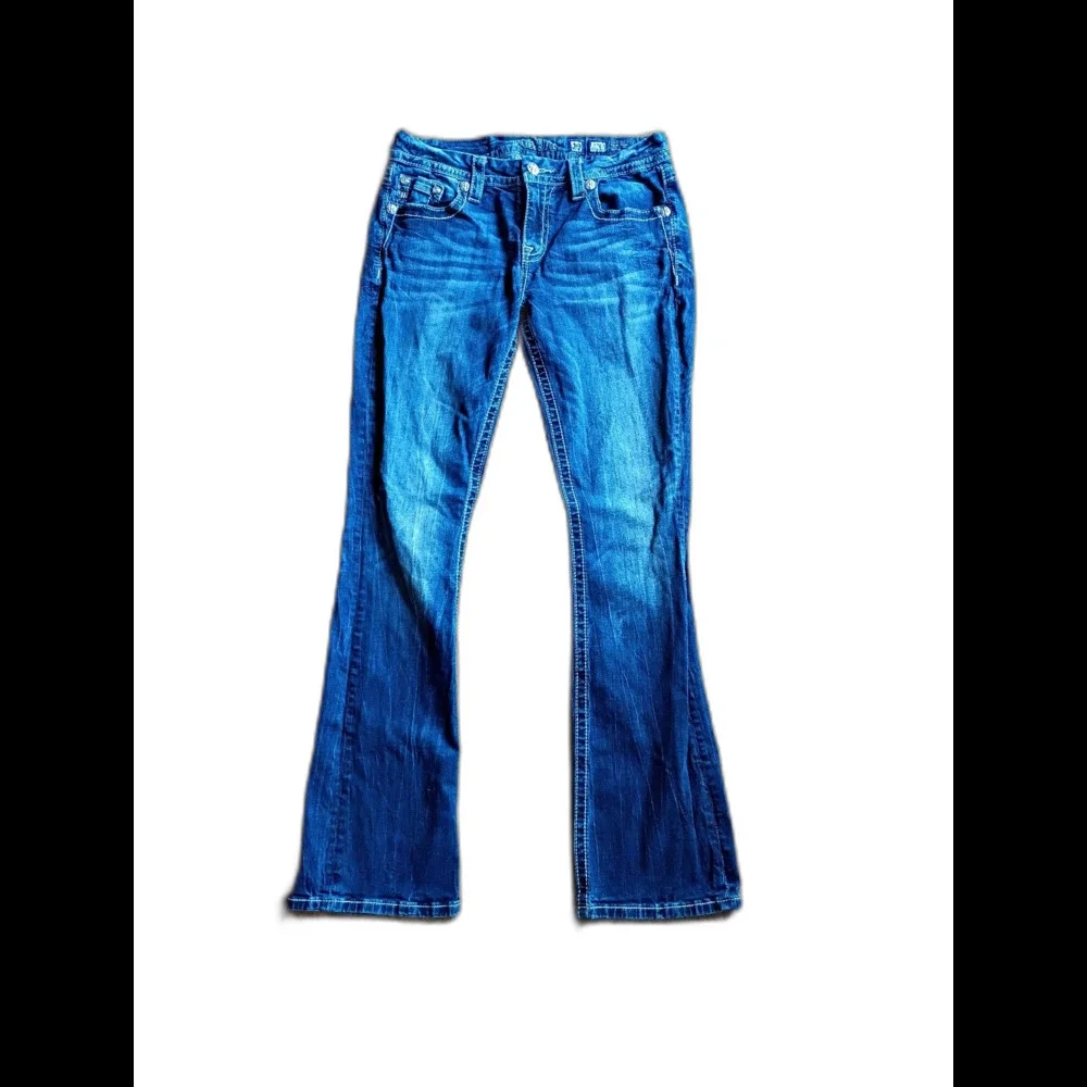 Miss Me Jeans Women's 29x31 Blue Bootcut Fluer Embellished